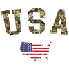 USA Map Military Pattern Flag