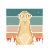 Meerkat Sees Food Retro