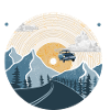 Flying Car over the mountain