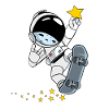 Astronaute Skater Stern