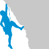 Silhouette Felsen Klettern Bergsteiger
