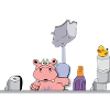klo toilette bad badezimmer kinder haushalt hippo