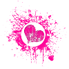 Pink Splatter Heart