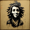 Rastafarian sketch painting