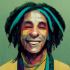 Rastafarian oil painting