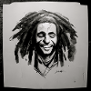 Rastafarian sketch painting