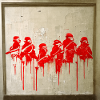 Banksy Style War Scene Graffiti