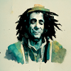 Rastafarian sketch painting