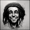 Rastafarian Sketch Painting