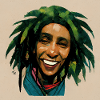 Rastafarian sketch painting