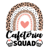 Leopard rainbow cafeteria lady