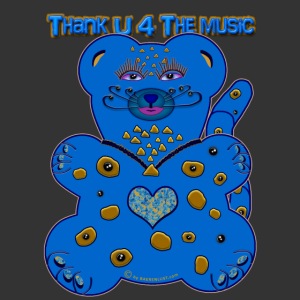Thank U 4 the music * bear-cat in blue