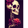Skull Skull Flowers Tattoo