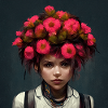 Blumenpunk-mädchen