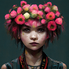 Blumen-punk-mädchen