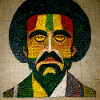 Peinture mosaïque rasta