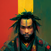 Rasta samurai painting