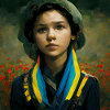 Fille ukrainienne pendant la guerre