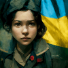 Ukrainisches Mädchen Während Des Krieges