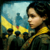 Fille ukrainienne pendant la guerre