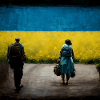 Ukrainian soldier coming home