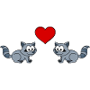 Raccoon Comic Couple Love