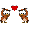 Owl Comic Couple love
