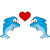 Dolphin Comic Couple Love