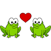 Frosch Comic Paar liebe