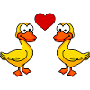 Ente Comic Paar liebe