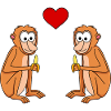Monkey comic couple love