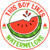 Boy Likes Watermelons Summer Fruits