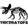 Black triceratops skeleton