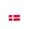 Denmark Brush Flag Emblem