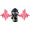 Pulse Retro Gas Mask Heartbeat