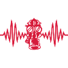 Frequency Gas Mask Heartbeat Retro
