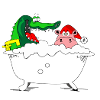 crocodile hippo bathtub christmas christmas