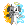 Dog Pug - Angel and Devil