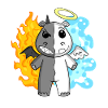 Hippopotame - Ange et Diable