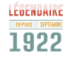 Légendaire Depuis Septembre 1922 Anniversaire