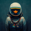 Astronaut painting