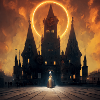 Halloween castle painting