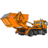 Truck with skip, skip loader