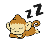 Sleeping Monkey Ape Tired Monkey
