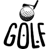 Golf logo golfer ball