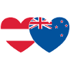 Austria New Zealand Flag Heart