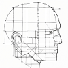 Dessin technique d’une tête