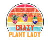Retro Crazy Plants Woman