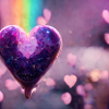 Purple Rainbow Heart