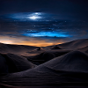 Desert in the moonlight